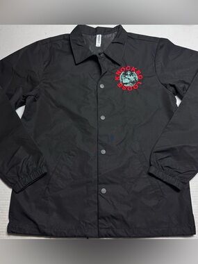 Knocked Loose Black Button Up Windbreaker Coach Jacket 2024 Fall Tour Size: L